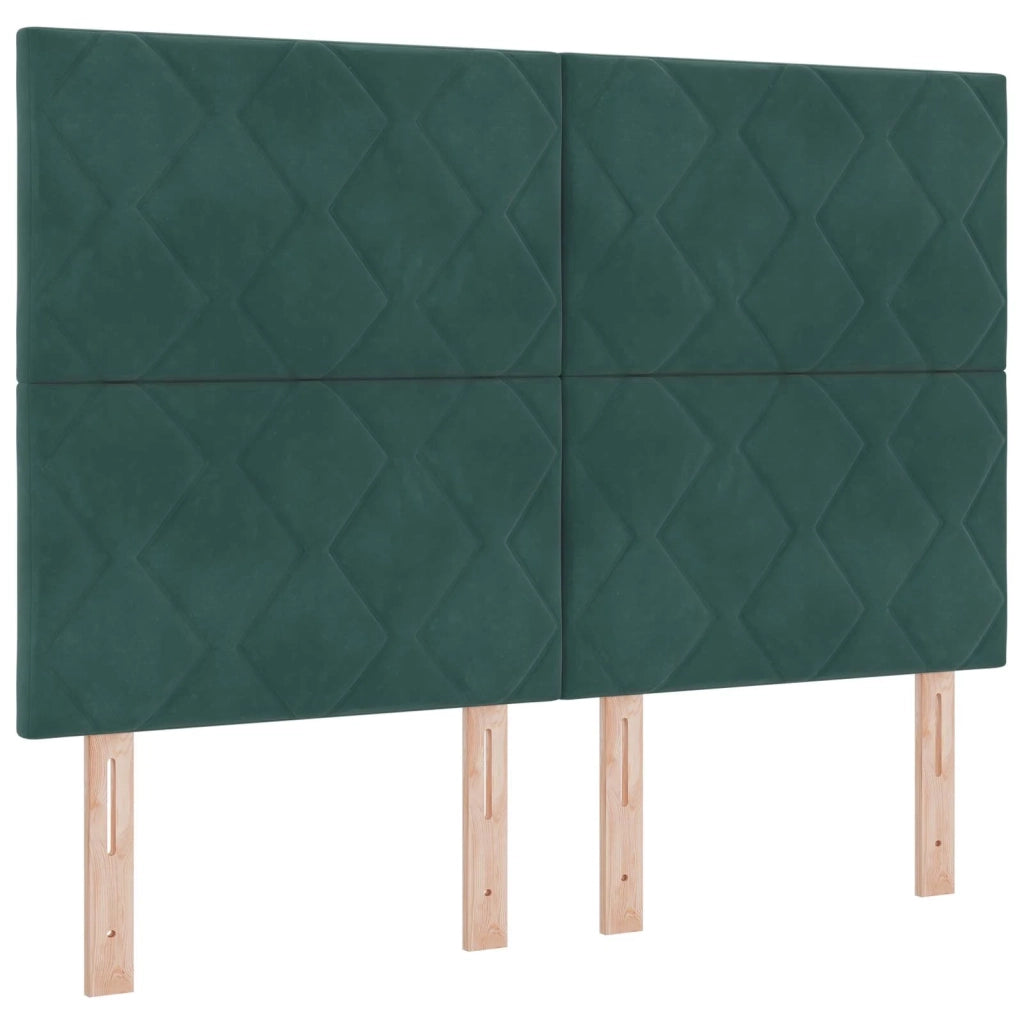 Letto con contenitore LED e materasso Verde Scuro 160 x 200 cm 3460203