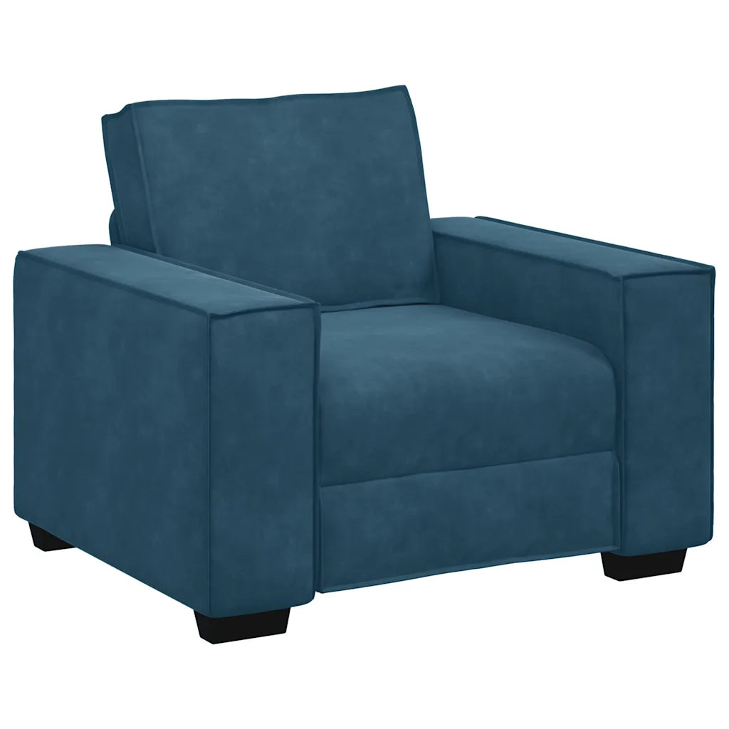 Divano Sedia Blu 100x78x84 cm Velluto 4105009