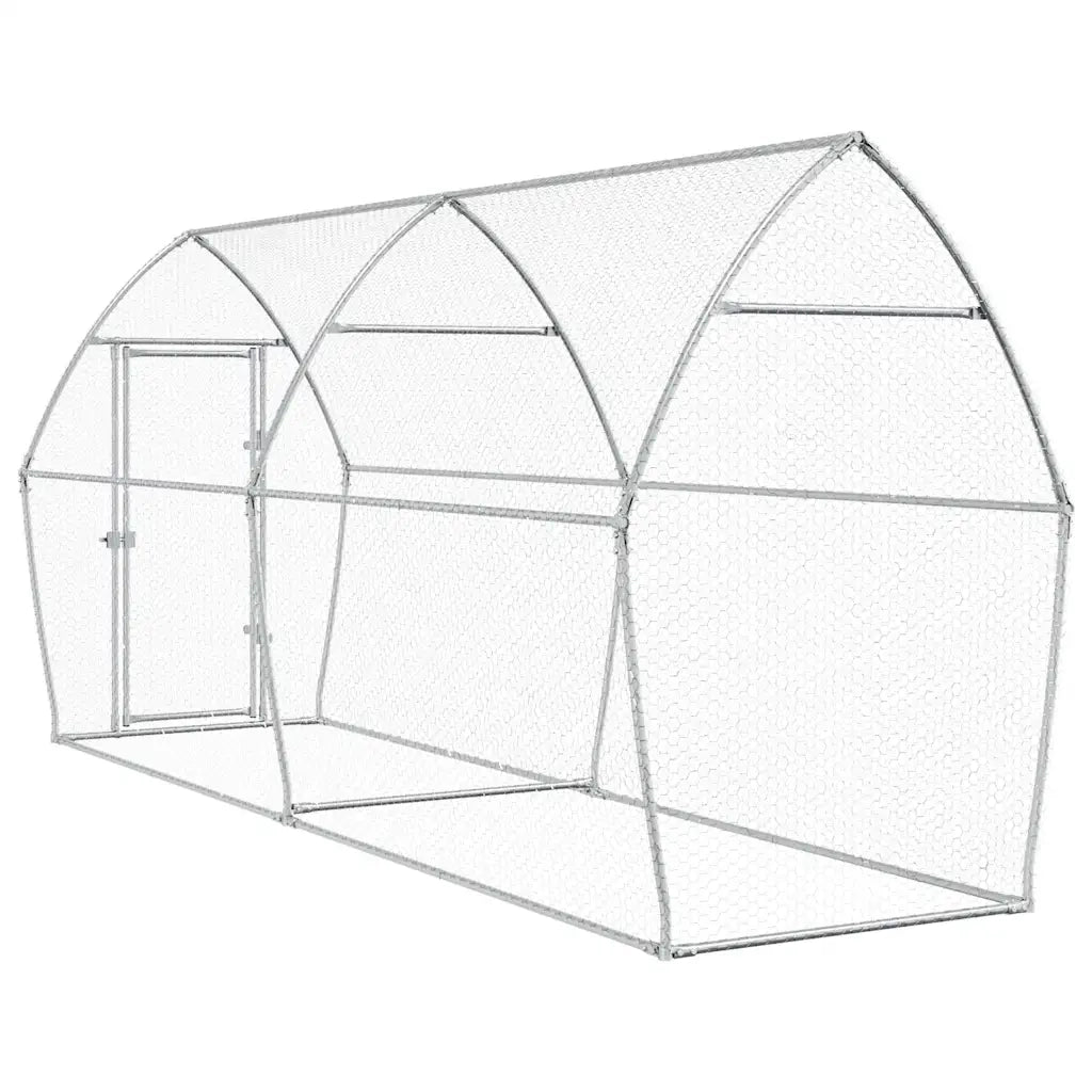 Gabbia per Polli Argento 400x105x182 cm in Acciaio Zincato CFW4334650