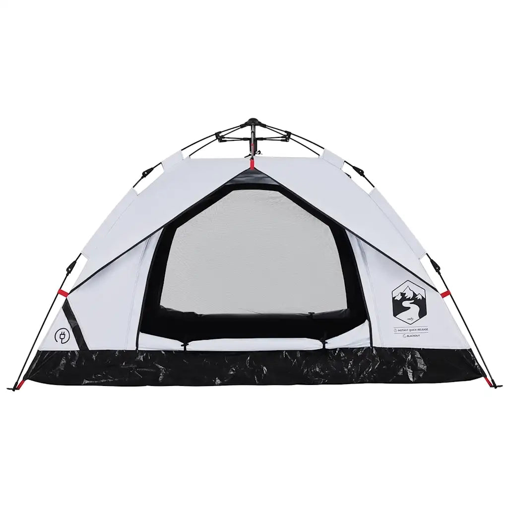 Tenda 3 Persone-Tenda da campeggio Bianca in Tessuto Oscurante a Rilascio Rapido 135322