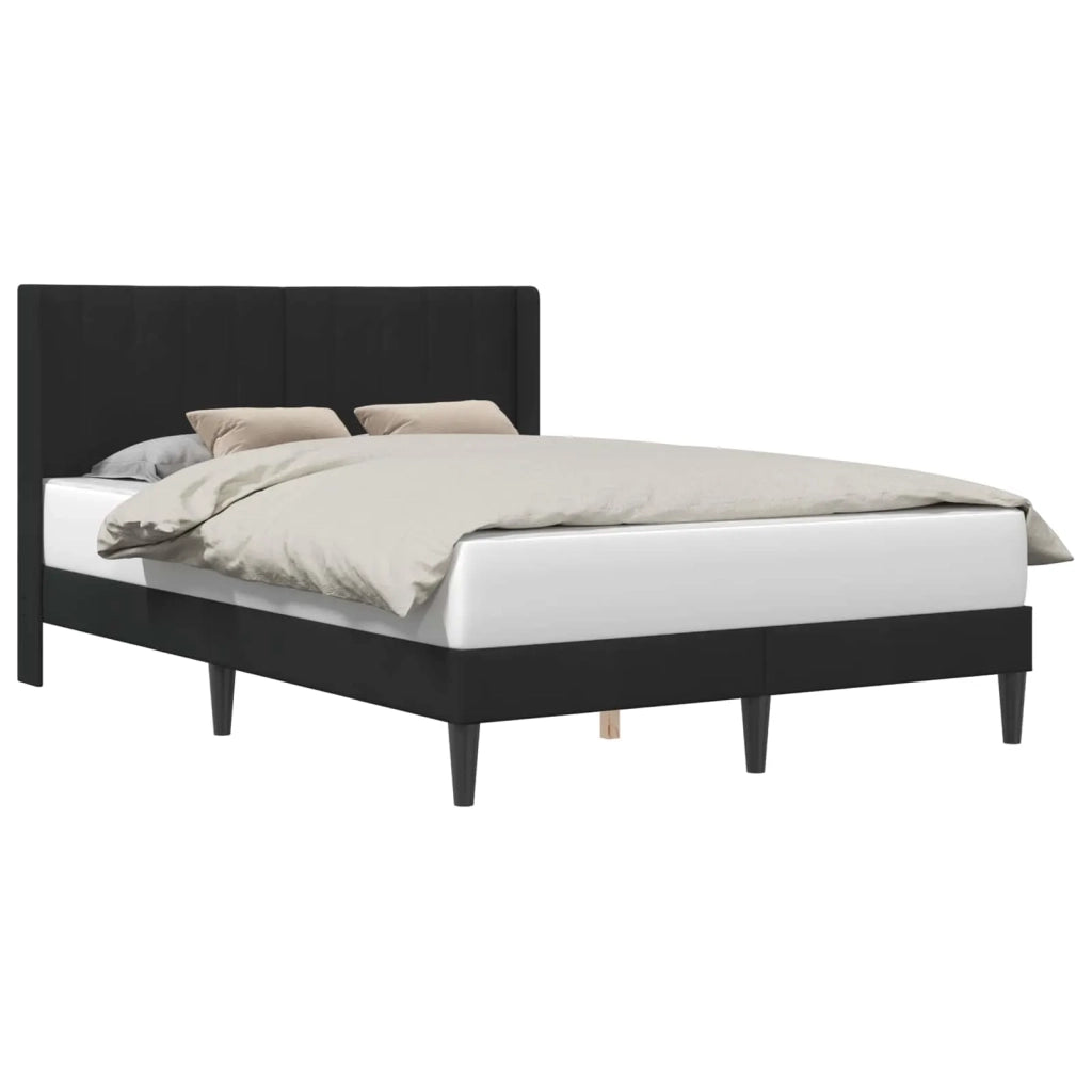 Struttura del letto con testiera-Giroletto Nero 160 x 200 cm Velluto 638313