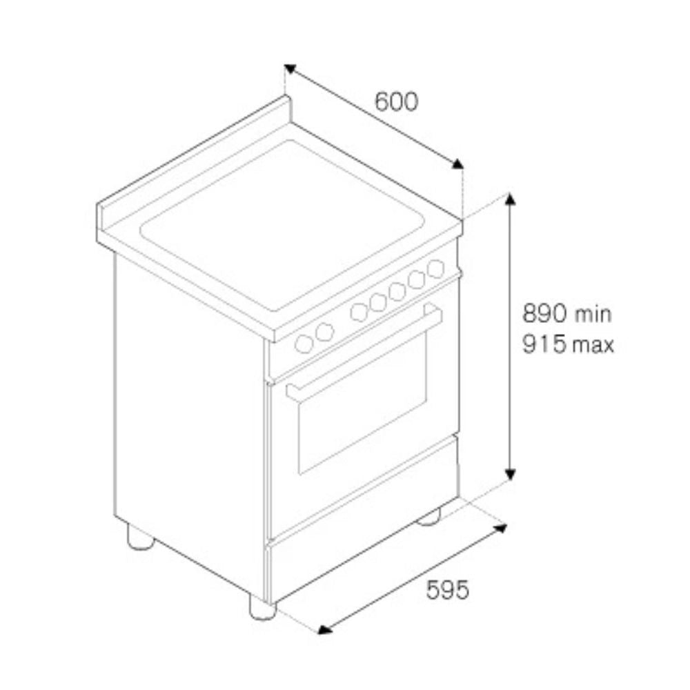 Bertazzoni MAS604MFESXE Cucina forno elettrico