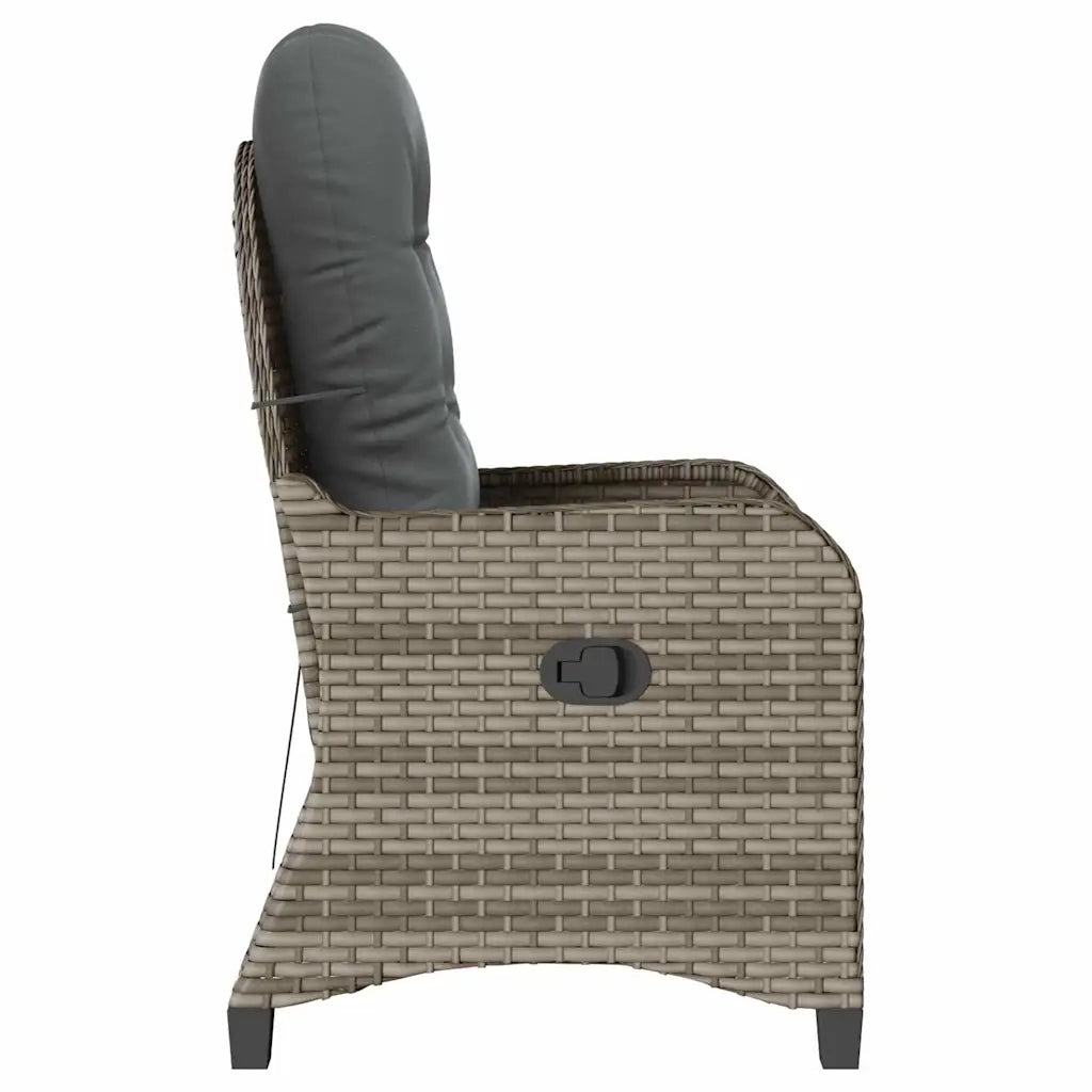 Poltrona reclinabile Grigio 56 x 66 x 95 cm polyrattan CFW1543849