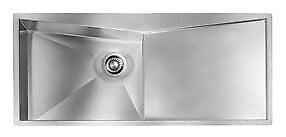 CM 012869.S2.01.2033 Space Lavello da incasso slim 1 vasca sinistra con gocciolatoio destro acciaio inox satinato (116x50x19 cm) colore Acciaio