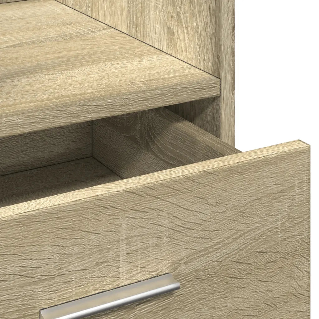 Leggio con Ruote e Cassetto Sonoma 55x55x107 cm in Multistrato CFW9887103