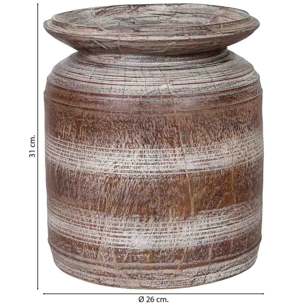 Vasi in legno marrone 26x26x31h cm