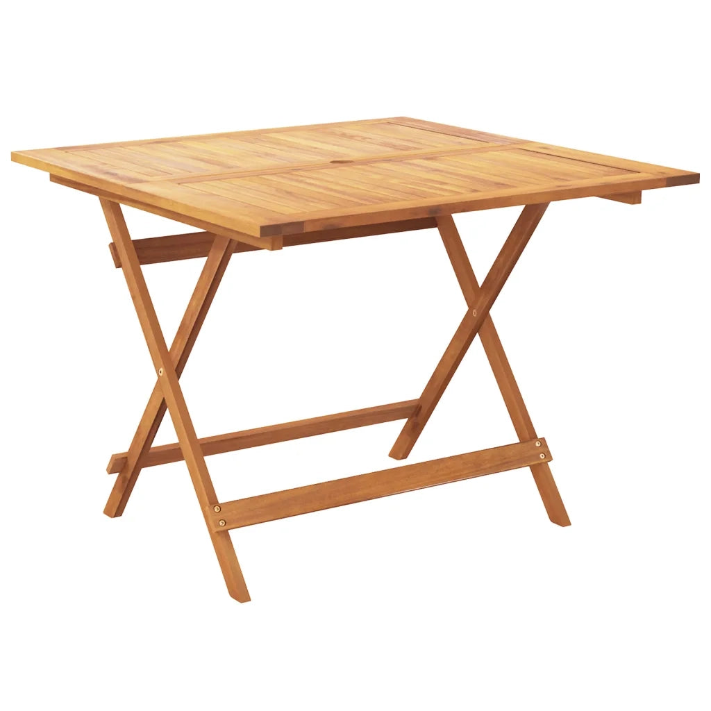 Set Pranzo da Giardino 5pz Crema in Tessuto e Legno Massello 3281784