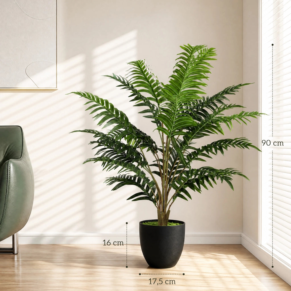 Pianta Artificiale Felce Albero ¨C Minimal ¨C 90 cm con Vaso