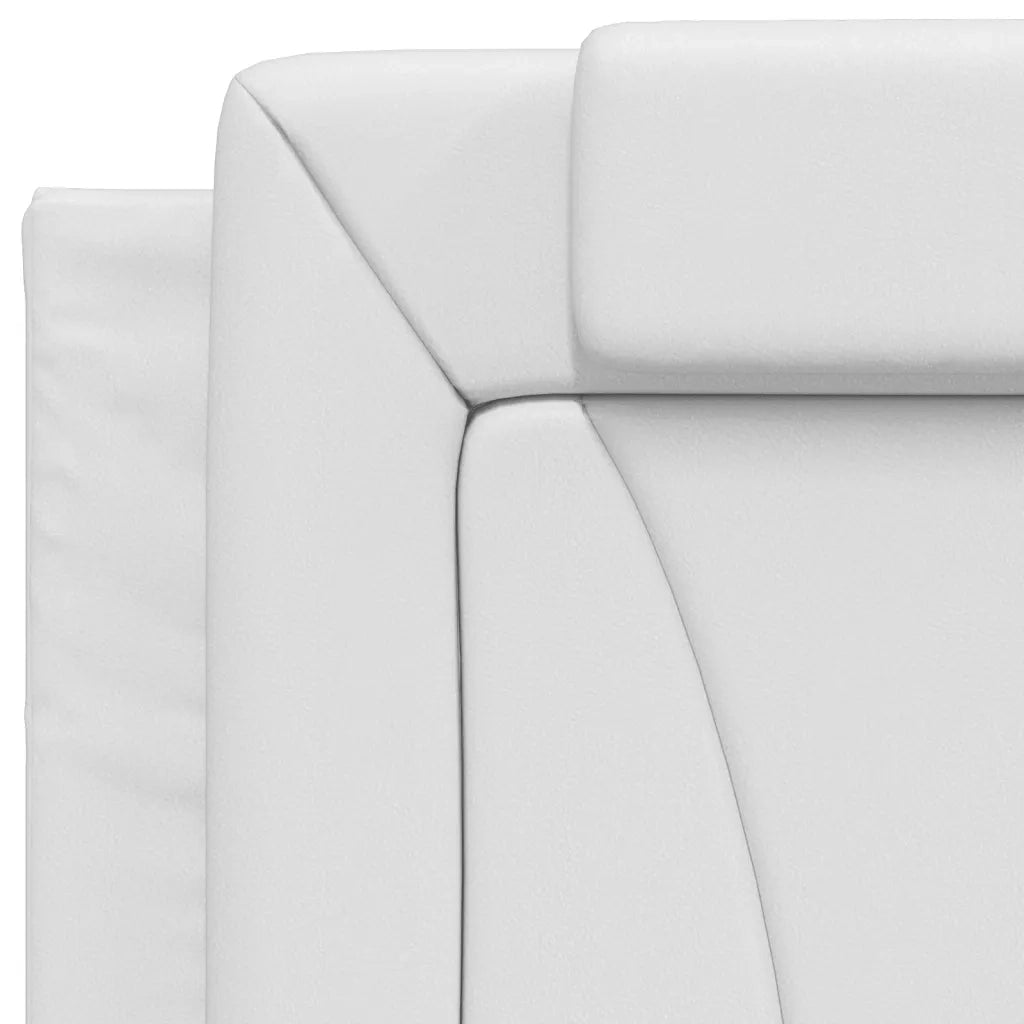 Letto singolo | Letto per adulti | Letto Viana con Materasso Bianco 80x200 cm in Similpelle