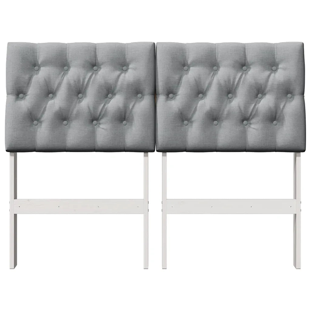 Testiera | Testata imbottita Grigio chiaro 120 cm Pino massello