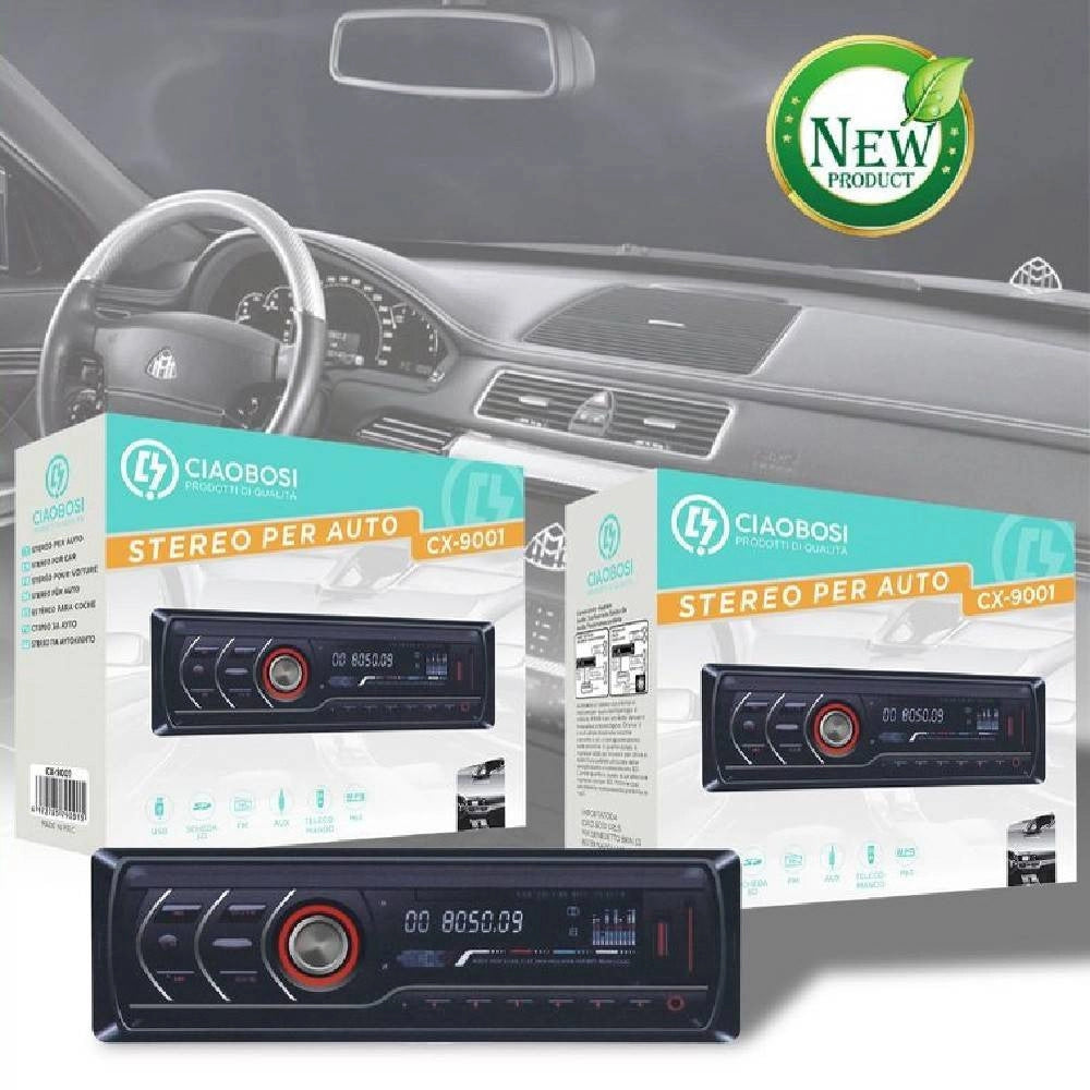 Trade Shop - Autoradio Stereo Per Auto Lettore Mp3 Bluetooth Aux Usb Sd Telecomando Cx-9001 -