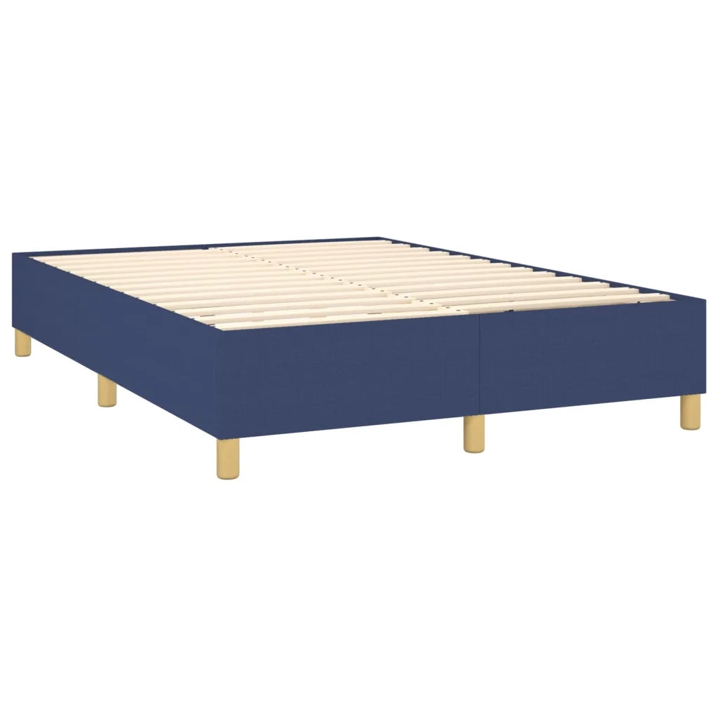 Letto a Molle con Materasso e LED Blu 140x200 cm in Tessuto 3138803