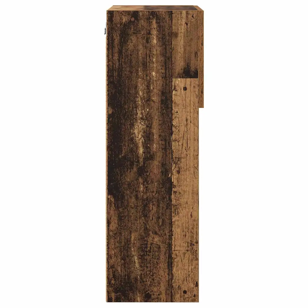 Mobile TV da Parete | Armadietto TV | Mobile Porta TV con LED Legno vecchio 40,5 x 30 x 90 cm