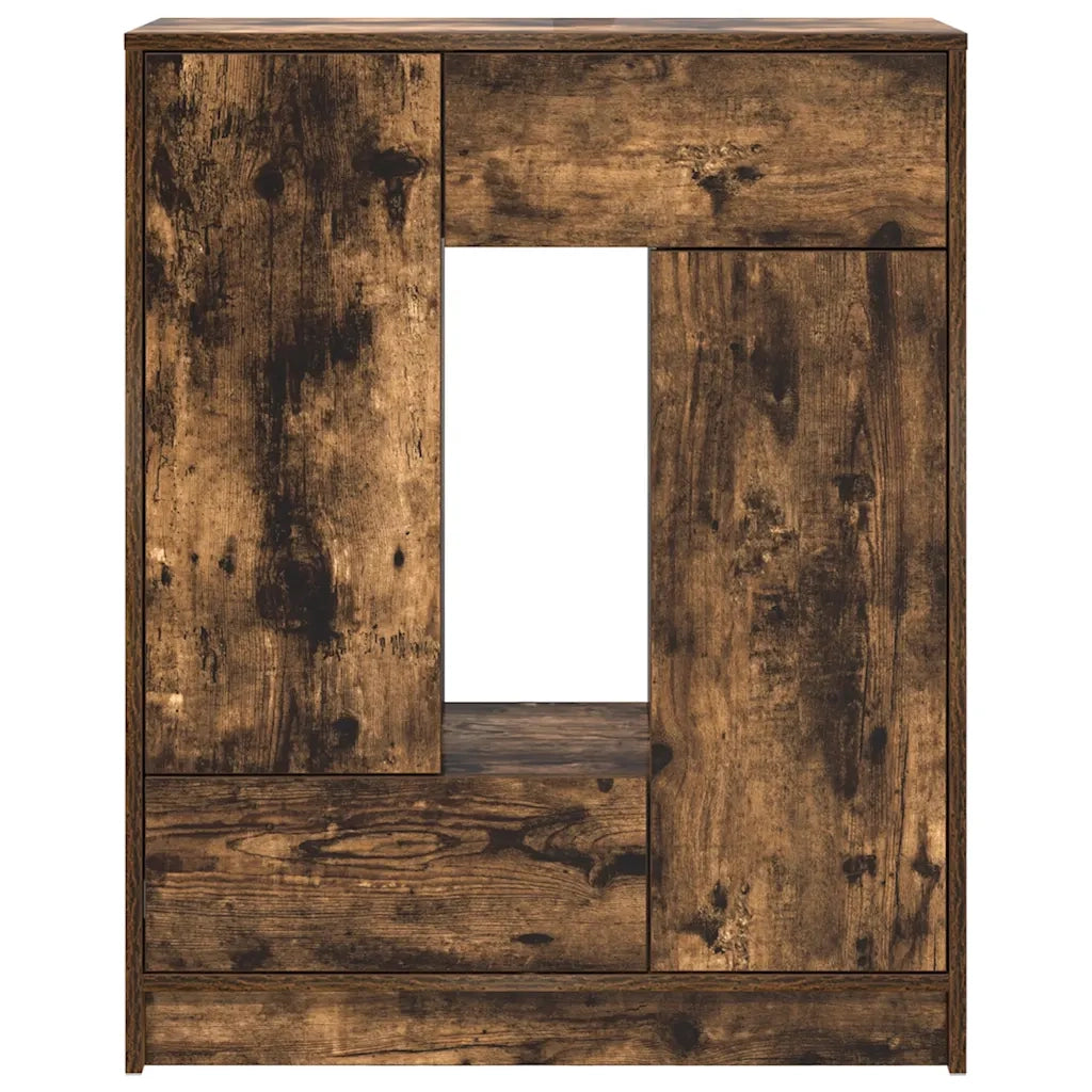 Credenza con Cassetti e Ante Rovere Fumo 73x31x90 cm 861854