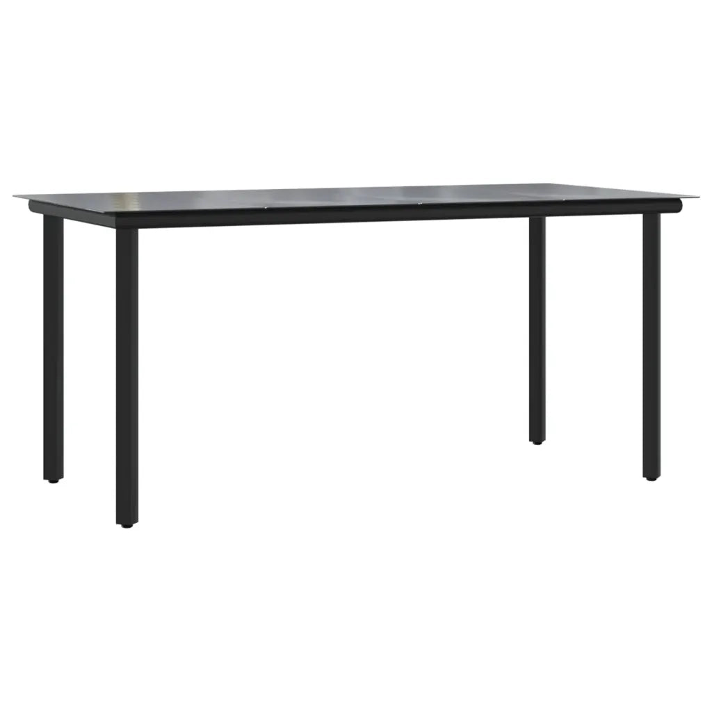 Set da Pranzo da Giardino 5 pz con Cuscini Nero 3156600