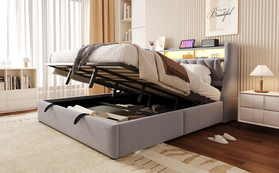 letto imbottito velluto grigio chiaro 180 x 200 cm