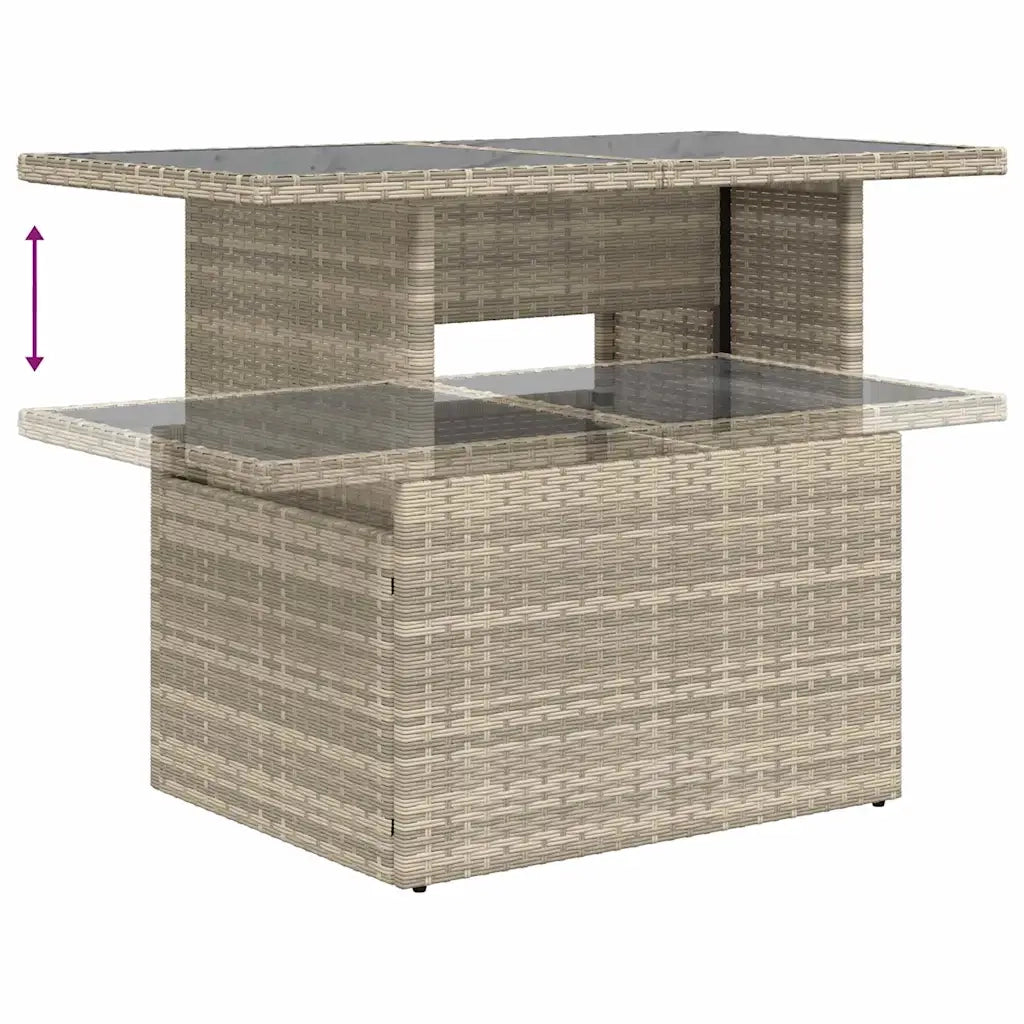 Set Divano da Giardino 6 pcs Grigio chiaro polyrattan 3359709