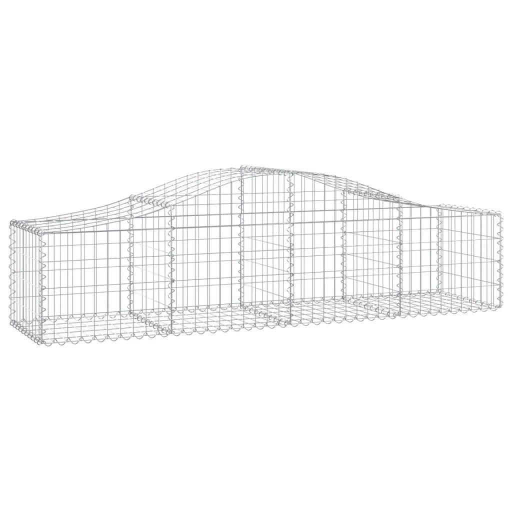 Cesti Gabbioni ad Arco 9 pz 200x50x40/60 cm Ferro Zincato 3145584