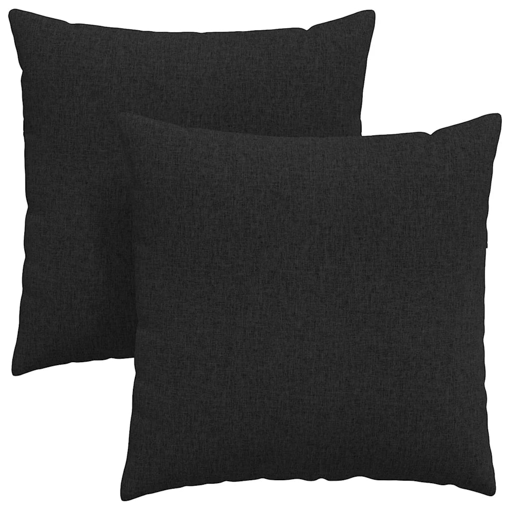 Cuscini da Divano 2 pz | Cuscini per sedie Nero 60 x 60 cm Tessuto