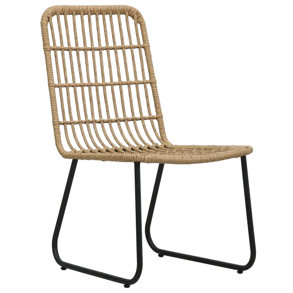 Sedie da Giardino 2 pz in Polyrattan Rovere 48582