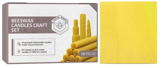 Pannelli di cera d'api 10 pezzi - Velluti di cera d'api - Adatti per candele - Fai da te - Artigianato - 13,2 x 9 cm - Velluti di cera d'api
