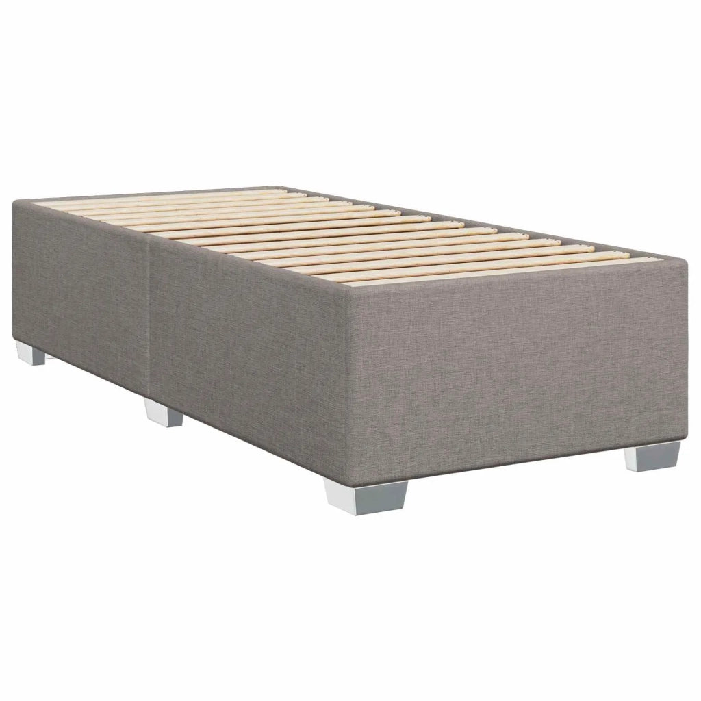 Letto box spring con materasso Tortora 80 x 200 cm Tessuto 3453287