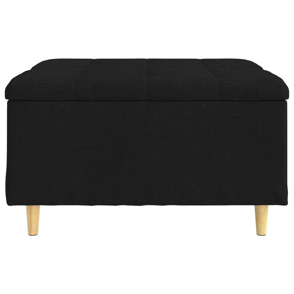 Pouf contenitore con cuscino Nero 80 x 80 x 45 cm Tessuto 876835