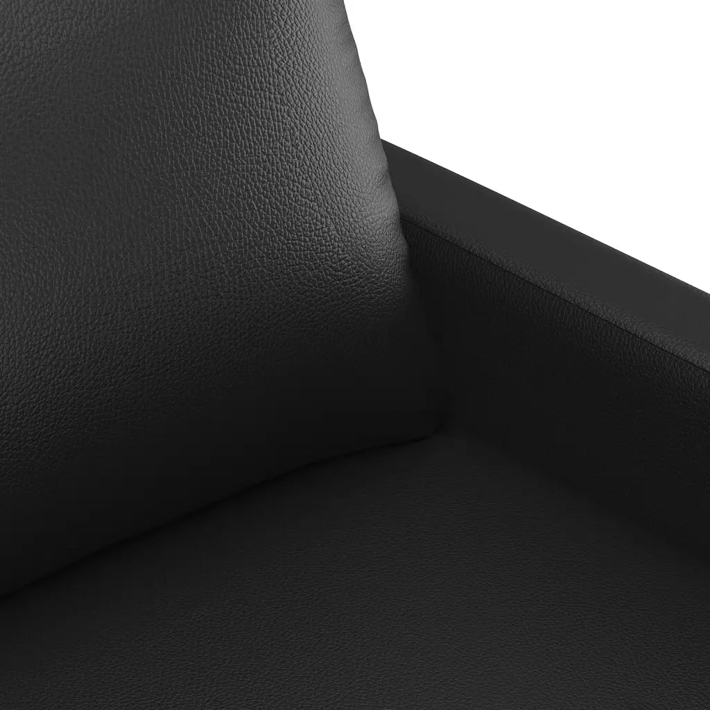 Divano a 2 Posti Nero 140 cm in Similpelle 359137