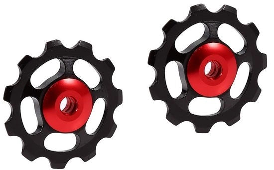 Derailleurpoelie 11T in alluminio - Leggero - Duraturo - Resistente all'ossidazione - Bielle a rulli - Adatto per biciclette da mountain bike - Componente per bicicletta
