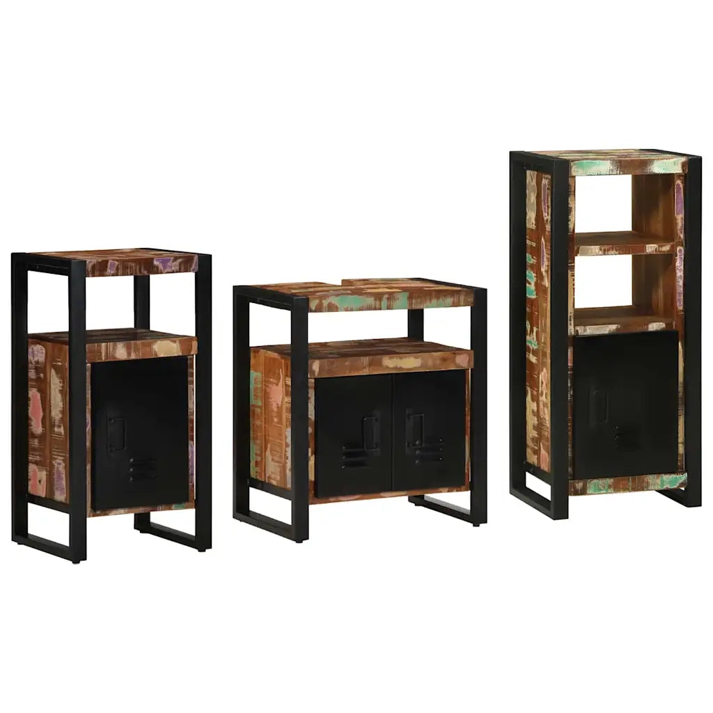Set di mobili per il bagno 3 pcs Legno Recuperato Massello 3305627