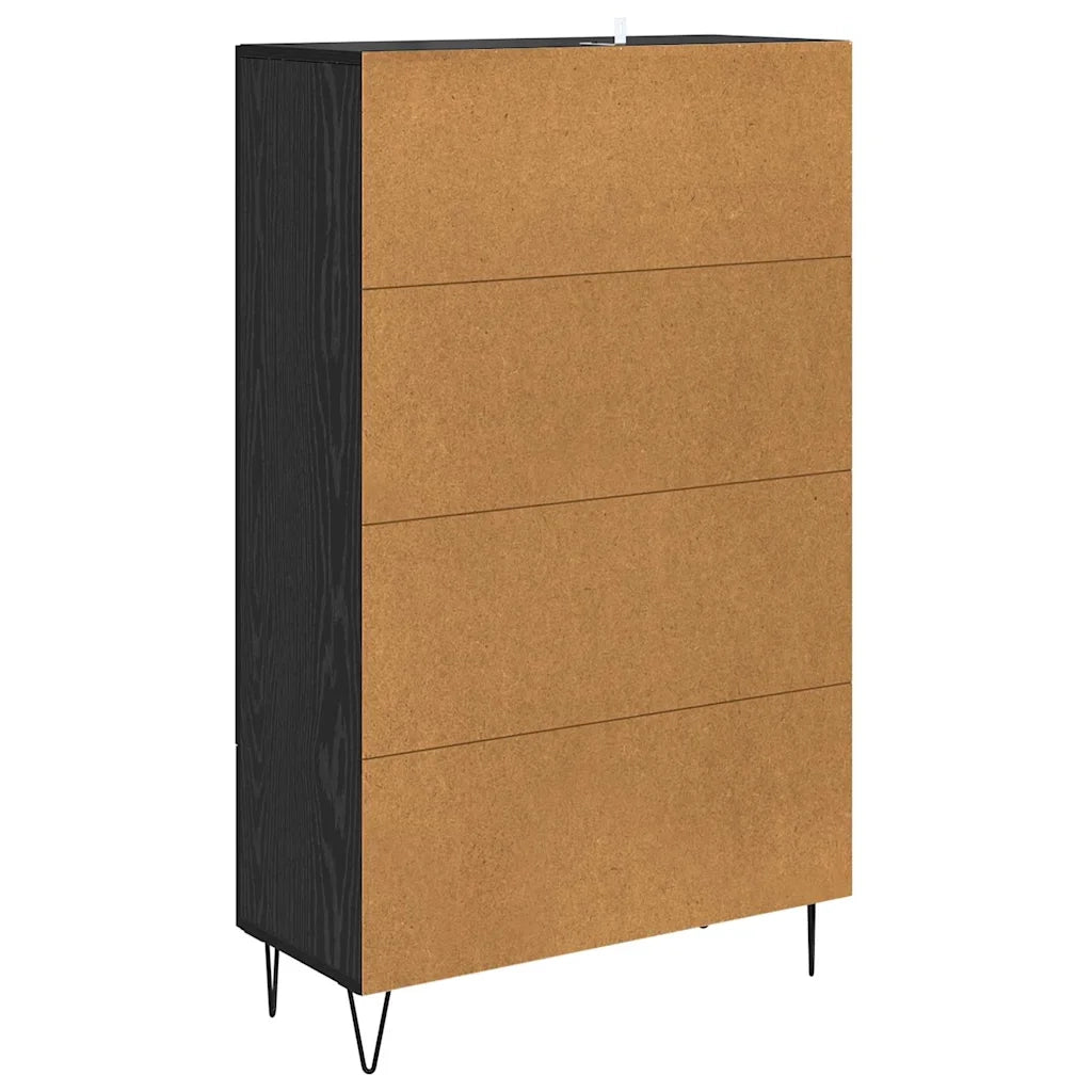 Credenza-Buffet-Armadio da cucina Rovere Nero 69,5 x 31 x 115 cm Legno multistrato 270328