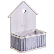 Supporto per fioriera quadrato in bambù grigio 27x13x33/11H cm