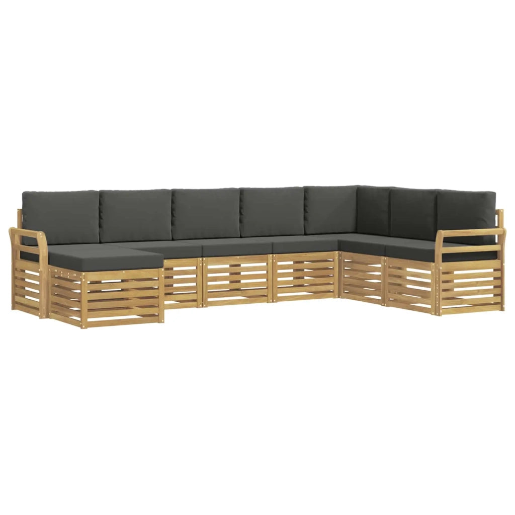 Set di divani da esterno 8 pcs Bianco e Antracite 3392317