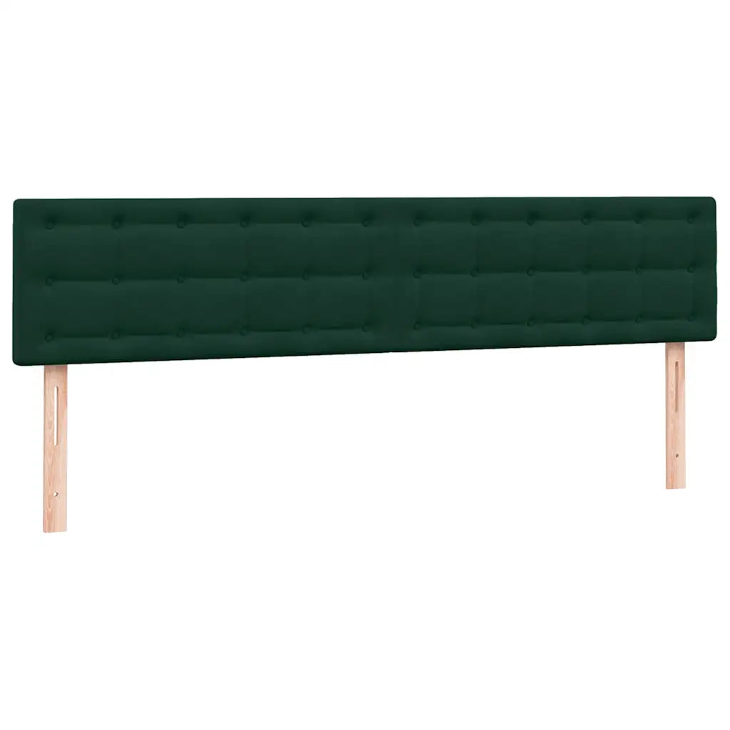 Letto a Molle con Materasso e LED Verde Scuro 180x220 cm Velluto 3317328