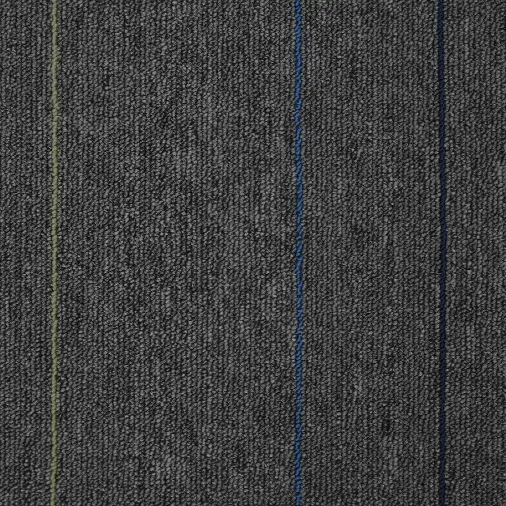 Piastrella per Tappeto Grigio Medio con Strisce 50 x 50 cm 42032443