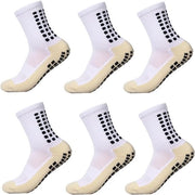 Calzettoni anti-slip per calcio - 3 paia - Respiranti e adatti a signori, signore - Per calcio, pallacanestro, tennis