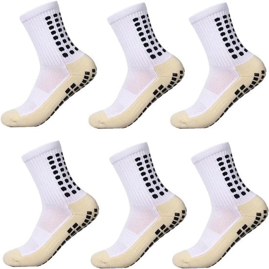 Calzettoni anti-slip per calcio - 3 paia - Respiranti e adatti a signori, signore - Per calcio, pallacanestro, tennis