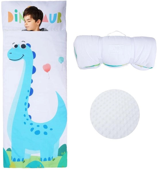 Zaino per bambini da 60 x 150 cm - Sacca da letto pieghevole - Cintura doppia - Lavabile in macchina - Tela di alta qualità Polyester - Punti di Minky morbidi - Materassino per letto