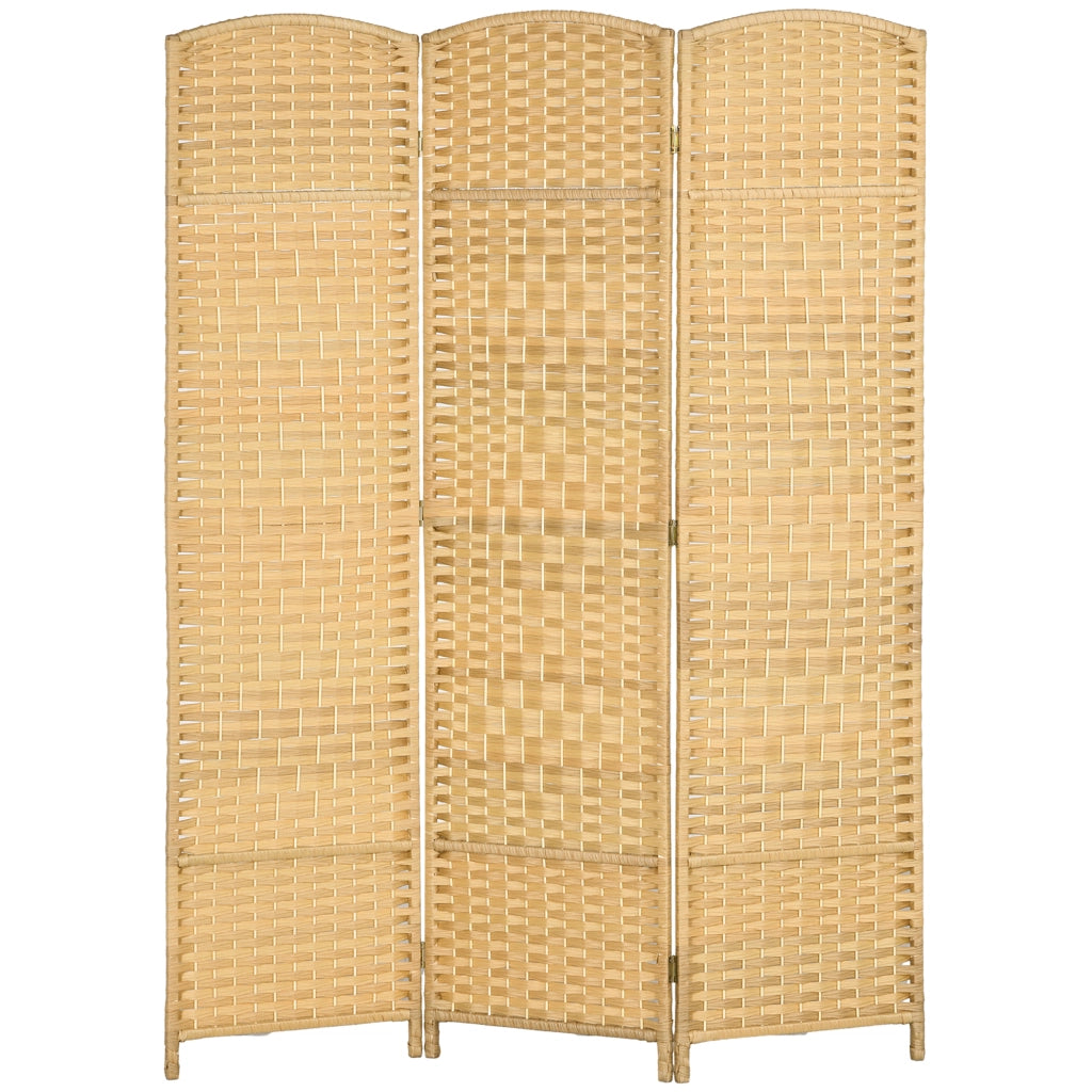 Paravento 3 Pannelli Legno Naturale ¨C Xylo ¨C Divisorio Pieghevole 135x180 cm