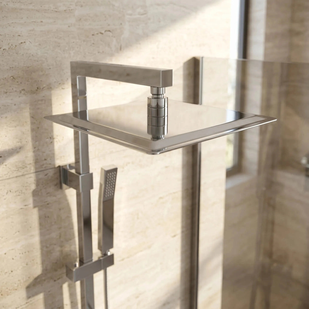 Soffione Doccia Quadrato Rea Js-p015 25cm Chrome