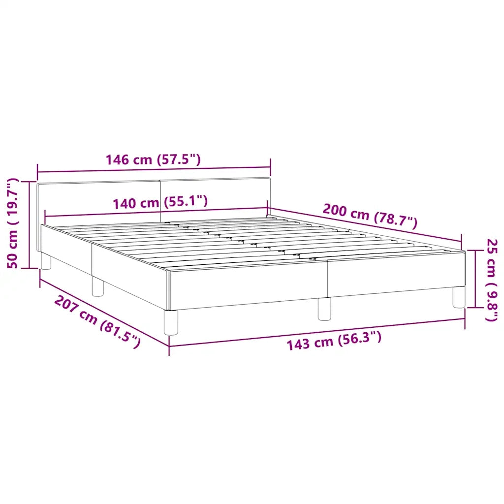 Giroletto senza Materasso-Struttura Letto Blu Scuro 140x200 cm Velluto 816912