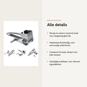 Raspoio Multifunzionale per Formaggio - Acciaio Inossidabile - Raspoio Manuale - Raspoio per Formaggio - Affilato - Duraturo - Raspoio per Cucina