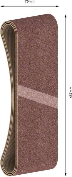 2608606033 - Set di nastri abrasivi da 3 pz. X440 75 x 457 mm, P60, BEST for LEGNO+VERNICE