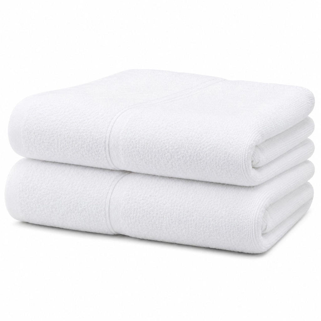 Sanonefa, set di Asciugamani 100% Cotone set da 2, Bianco