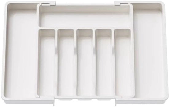 Organizzatore di accessori per la lavastoviglie, copertura e contenitore per utensili, spazio di stoccaggio in plastica compatto per cucchiai, forchette e coltelli, grande, bianco