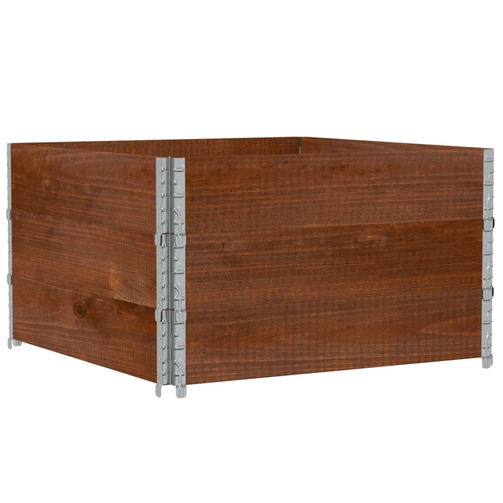 Fioriera da Giardino Marrone 100x100 cm Legno Massello di Pino 3295434