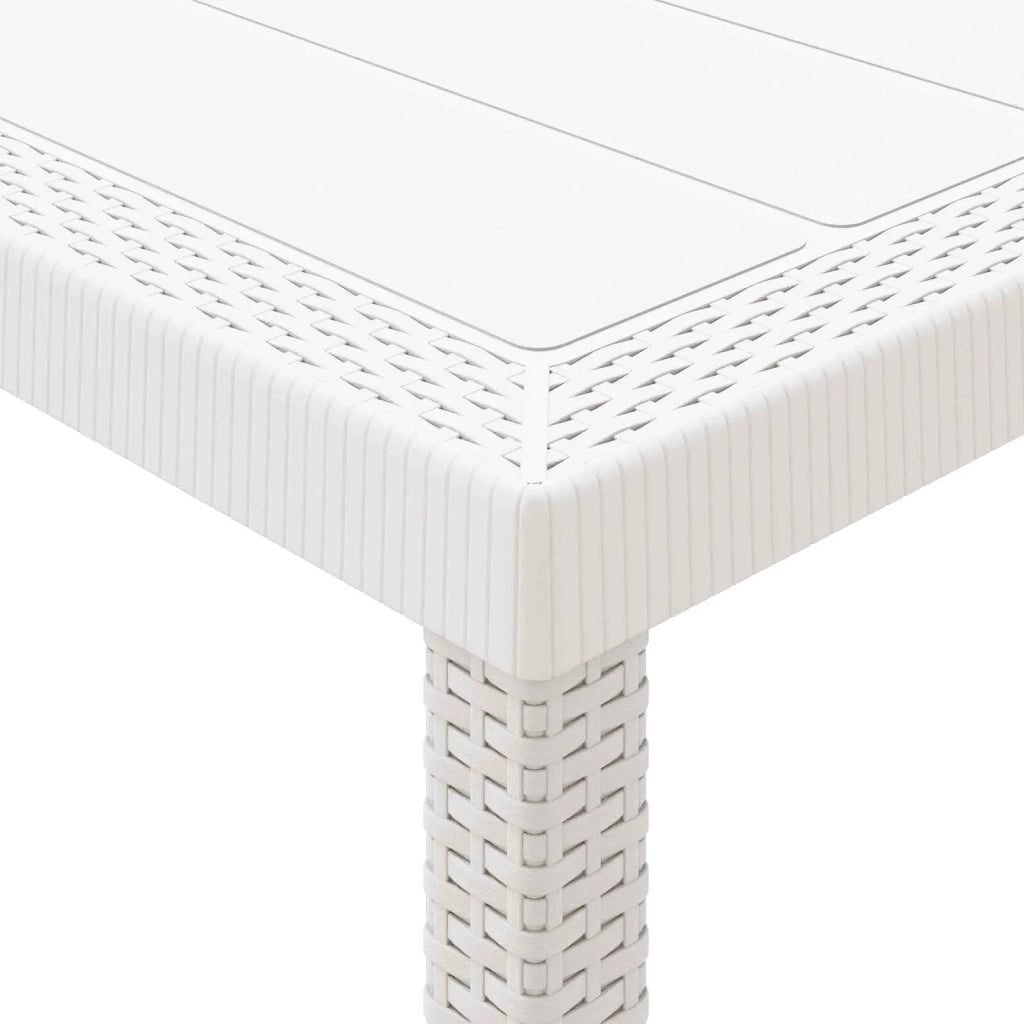 Set da Pranzo per Giardino 11 pcs Bianco Polipropilene 3378604