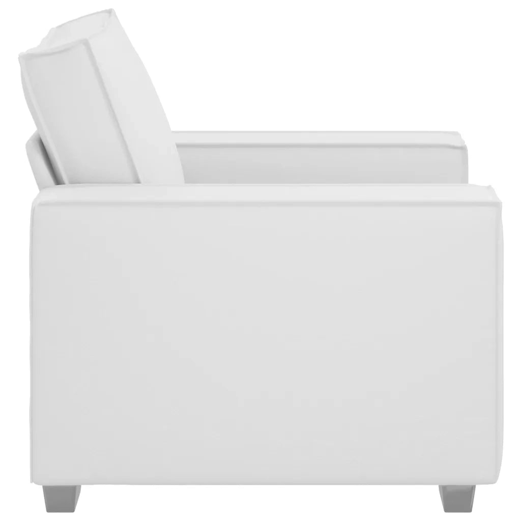 Divano Sedia-Poltrona Sofa Bianco 100 cm Pelle Sintetica