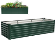 Set di Cestini in Acciaio per Giardino XXL 240x90x60 cm - Cestino Completo con Kit di Montaggio - Resistente alla Caduta e Stabile - 0,6 mm di Acciaio - Per Tenere, Erbe e Fiori