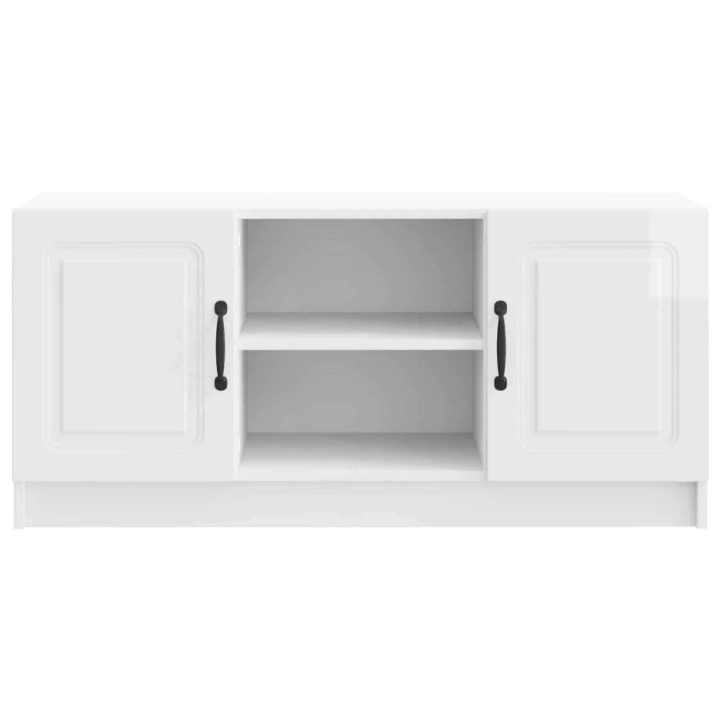 Mobile TV Bianco Lucido 102 x 34,5 x 47 cm Legno ingegnerizzato 895849